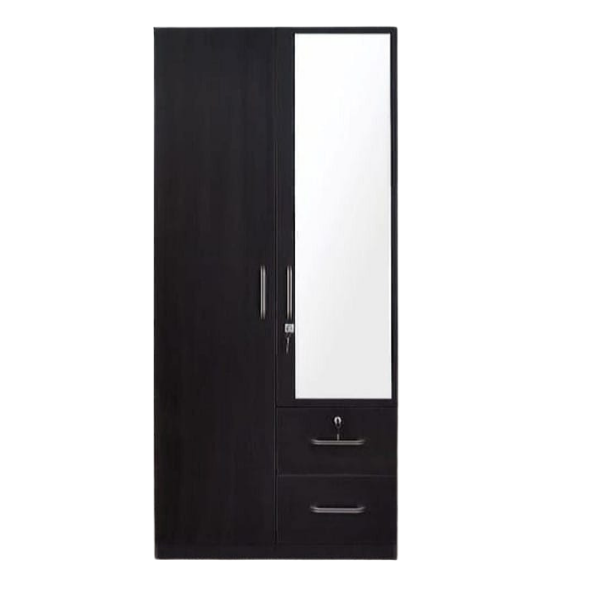 Almirah 2 Door With Full Mirror Dark Brown